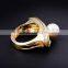 New Casting Design Statement Luxury Pearl MOP Brass Jewelry Cubic Zirconia Ring