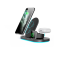 Upgrade portable wireless charging mobile phone holder magnet holder 3 in 1 fast wireless car charger
