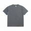 Plain white basic unisex Tees enzyme washed 320GSM heavy weight round neck single jersey T-shirts customize printing embroidery