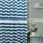 Waterproof polyester green and pink strip printed shower curtain, hot sale shower curtain
