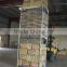 Warehouse storage stackable steel pallet with a bag