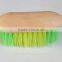 plastic back horse dandy brush with glitter bristle for grooming
