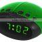 Hot Sale Green Painting Dual Alarms Clock PLL Radio