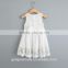 2016 new design summer girls white cotton dress high quality wedding dress flower girls dress