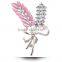 Dancing Flower Austrian Crystal Copper Alloy Fashion Brooch