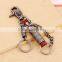 2015 Yiwu Factory Direct Sale Punk Men's Genuine Leather Vintage Keychains