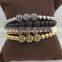 2016 Men Gold Bracelets / Macrame Bracelet 18k Rose Gold Plated / Mens 18k solid glod bracelet
