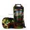 20L Custom logo pvc waterproof camouflage Dry Bag Dry sack with double strap