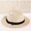 QXSH0021 New plain straw hat Sombrero Summer fedora Beach hat Cloche