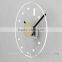 Round clear acrylic wall clock with full color printing