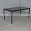 rectangular dining table with glass/Steel tube table for outdoor use