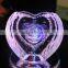 Fashion crystal heart shape photo frame with led base