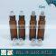10ml amber glass roll on bottle with stainless steel roller