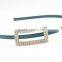 fashionable square shape alloy crystal fabric wrap headband
