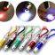 3 in 1 red Laser Pointer Key Ring LED Flashlight Mini Torch uv light