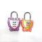 2015 design butterfly padlock mini luggage lock 3digital security code lock cjsj CH-28-3