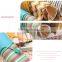 Korea style smile face roll up school pencil bag/pencil case with rope