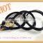 multi strands black genuine leather bracelets with different colors of copper closure for women