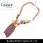 Fashion jewelry Wholesale latest model chunky ribbon unique design multi-color chain necklace