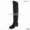 OLZ31 2015 new supplied round toe boots winter flat platform shoes fashion winter knee high flat boots