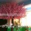 2016 China manufacture artificial cherry blossom tree plastic pink flower for decoration