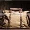 16 inch khaki Canvas Bag messenger bag laptop bag Leather canvas bag School Canvas Bags tote bag