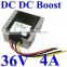 dc dc boost converter 12v 24v to 36v step up module 12-32v wide input 108W dc voltage regulator
