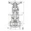 ASTM A105 forged steel thread gate valve , NPT screwed , BW