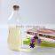 500ml factory price mouth blown antique shape transparent bamboo lid pyrex glass bottle