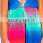 Strap neckline sexy women long maxi dress dip dye thailand clothing