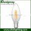 Standard Torpedo Blunt Candelabra c35 led christmas filament candle lights c35t lamps 4w e14 candle filament