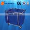 Best price glass steel linen hotel hospital laundry trolley/laundry, laundry equipment cart for sale