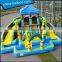 Customized amusement park equipment inflatable water slide with swimming pool hot sale