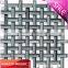 Grey hand drawing glass mix white stone weave mosaic art tiles HG-SH8032