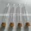 Round Bottom Design Custom Size Reserved Clear Glass Test Tube With Cork Lid