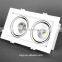 2*10W adjustable recessed white and black LED grille light