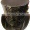 Steampunk madhatter Hand made Leather Top Hat with metal bullet detail
