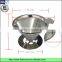 High quality wholesale pour over stainless steel coffee cone dripper with cup stand