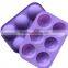 Silicone Muffin Pan Jelly Cupcake Candy Mold Tray Chocolate Mold 6 Round Shape