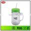 Double wall Large 24 oz acrylic mason jar with straw