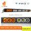 super bright ce rohs waterproof single row 12v amber/white strobe led light bar