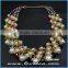 New luxury wedding gift jewelry exaggerate beads fancy gold necklace
