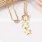 Spanish mascot 2016 new arrival gold plated stainless steel teddy bear jewelry set