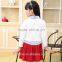 New Arrival Girls Long Sleeve Sweet False Two-pieces Dress Plaid Dress