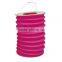 Rose red hanging decorative accordion cylinder paper lantern