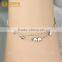 Wholesale silver bead bracelet for women, heart linked to heart bracelets