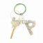 Hot Sale Fashion Custom Letter Crystal Metal Key Chain
