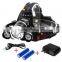 Rechargeable 5000 Lumen 3x CR EE XM-L T6 LED Headlamp,Flashlight Camping hunting Headlight,LED rechargeable high power Headlamp