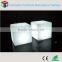 illuminated plastic rechargeable battery operated wireless led seatting cube chair