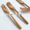 CY047 Natural Wooden Mini Spoon Fork Janpan Style Bamboo Fork Tableware Kit
